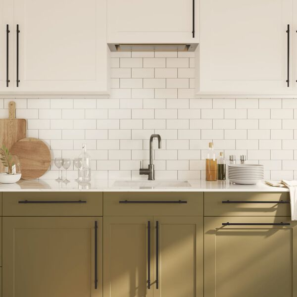 vidaXL Spintelės rankenėlės, 5vnt., juodos, nerūdijantis plienas