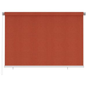 vidaXL Lauko roletas, 225 (plotis) x 140 (auk&scaron;tis) cm, terakotos spalvos, HDPE