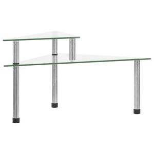 vidaXL Virtuvės lentyna, skaidri, 49,5x35x19cm, grūdintas stiklas