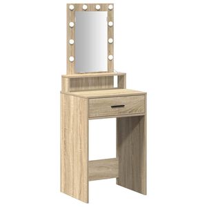 vidaXL Makiažo stalas Ruda 50 x 41 x 140 cm Apdirbta mediena