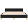 vidaXL Lovos rėmas be čiužinio, juodos spalvos, 140x200cm, audinys
