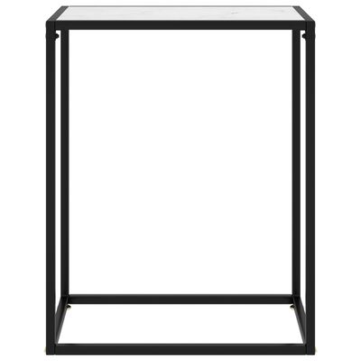 vidaXL Konsolinis staliukas, baltas, 60x35x75cm, grūdintas stiklas