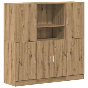 vidaXL 3 dalių virtuvės spintelių rinkinys Artisan ąžuolas