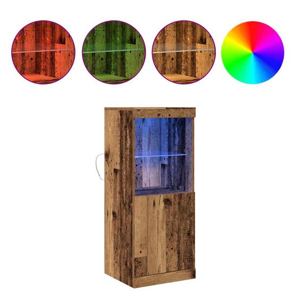 vidaXL LED Bufetas Senas medis 41 x 37 x 100 cm Apdirbta mediena