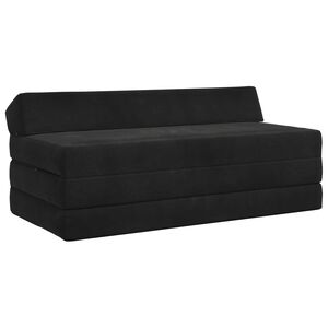 vidaXL Sulankstomas Sofos Lova Juoda 120 x 60 x 49 cm Audinys