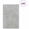 vidaXL Dekoratyvinės Panelės 50 pcs Betono pilka 40 x 60 x 0.3 cm