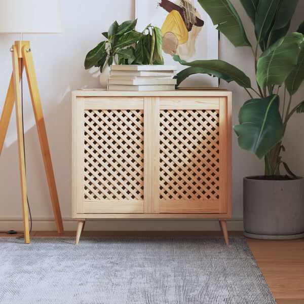 vidaXL Spintelės durelės, 2vnt., 39,5x61,5 cm, pu&scaron;is, grotelių dizaino