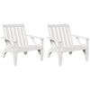 vidaXL Garden Adirondack kėdės 2 vnt Baltos medžio masyvo pu&scaron;ies