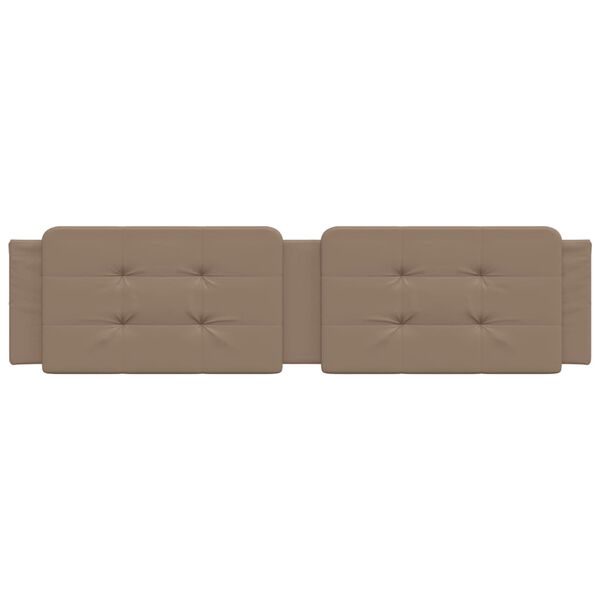 vidaXL Galvūgalio pagalvėlė, Zadar, kapučino spalvos, 200cm, dirbtinė oda