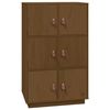 vidaXL Komoda, medaus ruda, 67x40x108,5cm, pu&scaron;ies medienos masyvas