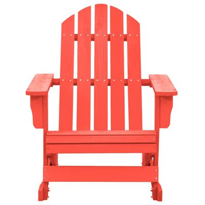 vidaXL Supama sodo Adirondack kėdė, raudona, eglės medienos masyvas