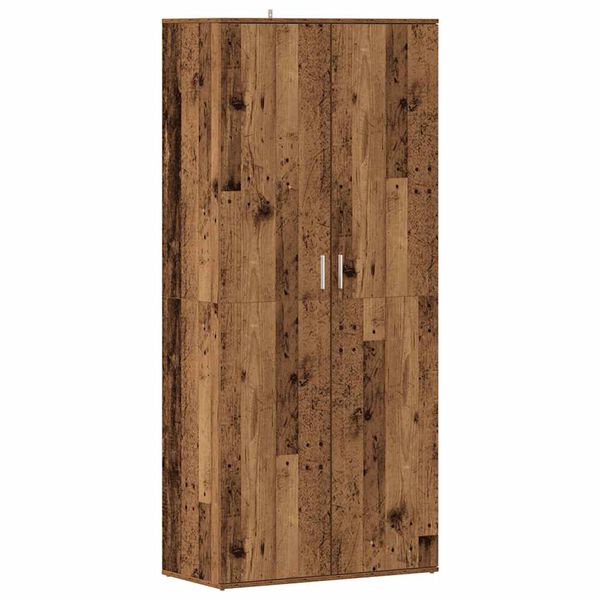 vidaXL batų spintelė Old Wood 80x39x178 cm Engineered Wood