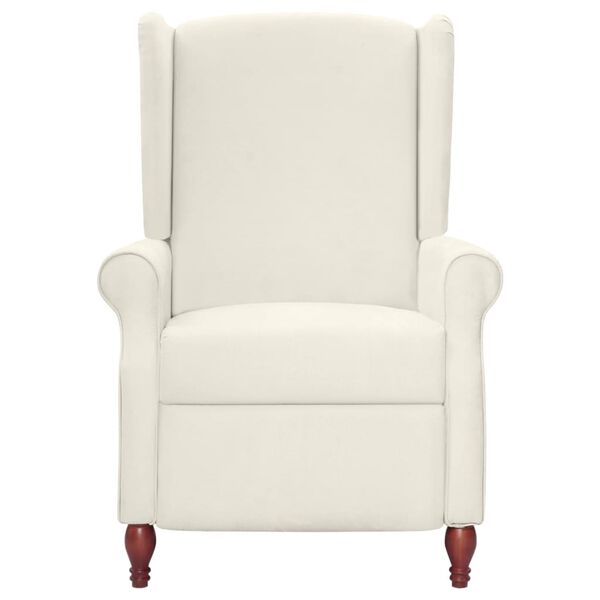 vidaXL Atlošiamas masažinis krėslas, smėlio spalvos, mikropluoštas