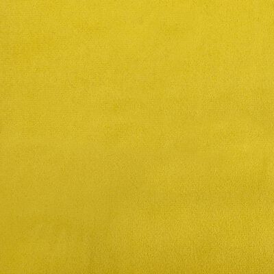 vidaXL Ištraukiama lova su čiužiniu, geltona, 100x200cm, aksomas