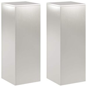 vidaXL Augalų stovas 2 pcs Sidabrinė 30 x 30 x 80 cm Plienas