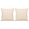 vidaXL Dvivietė sofa su pagalvėmis, smėlio, 120cm, audinys