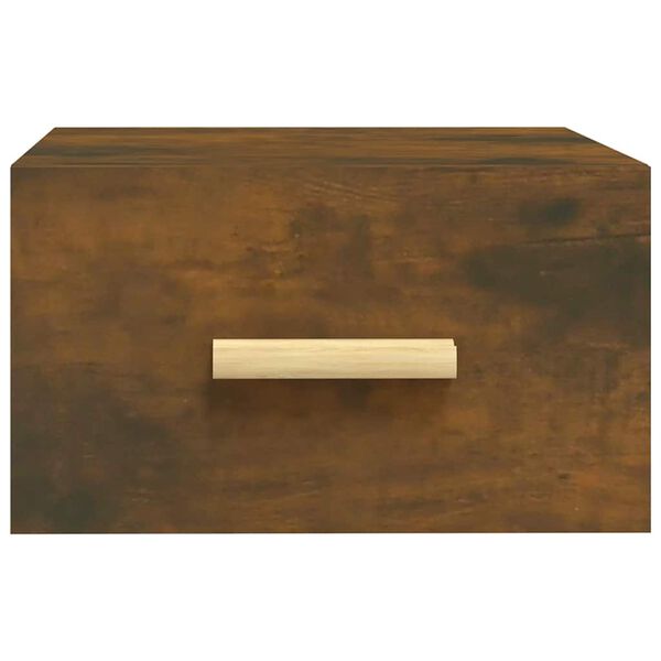 vidaXL Prie sienos montuojama naktinė spintelė, dūminė, 35x35x20cm