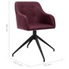 vidaXL Pasukamos valgomojo kėdės, 2vnt., violetinės spalvos, audinys