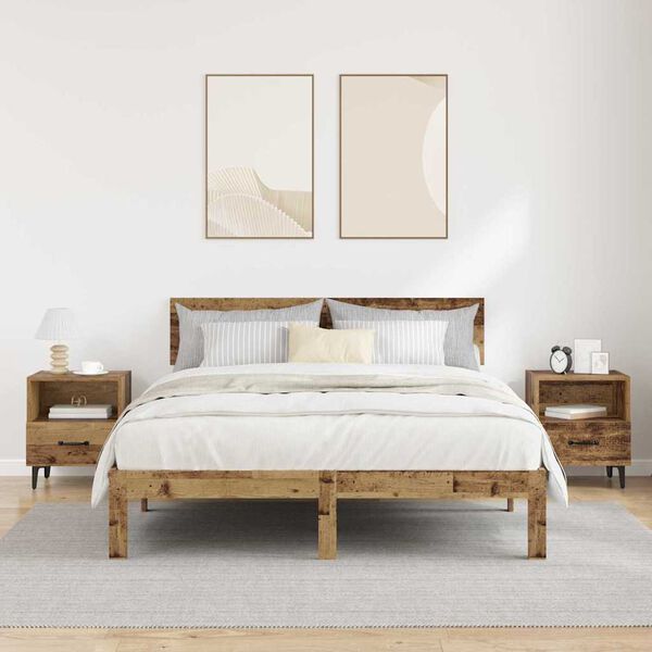 vidaXL &Scaron;alia lovos spintelė 2 pcs Sena mediena 40 x 35 x 47.5 cm