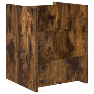 vidaXL Žurnalų stovas Rūkyta ąžuolas 35 x 35 x 45 cm Apdirbta mediena