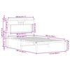 vidaXL Lovos rėmas be čiužinio, dūminio ąžuolo, 107x203 cm, mediena