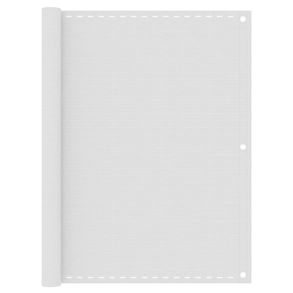 vidaXL Balkono pertvara, baltos spalvos, 120x400cm, HDPE