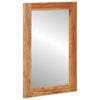 vidaXL Vonios veidrodis Ruda 70 x 50 x 2.5 cm Stiklas ir kieta akacija