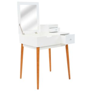 vidaXL Kosmetinis staliukas su veidrodžiu, MDF, 60x50x86cm