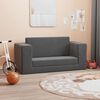 vidaXL Vaikiška dvivietė sofa-lova, antracito, minkštas pliušas