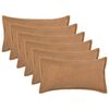 vidaXL Pagalvėlės užvalkalas 6 pcs HOUTEN Smėlio 40 x 70 cm Boucl&eacute;