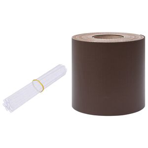 vidaXL Privatumo suteikianti sodo pertvara, ruda, 35x0,19m, PVC