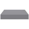 vidaXL Pakabinama sieninė lentyna, pilkos spalvos, 23x23,5x3,8cm, MDF