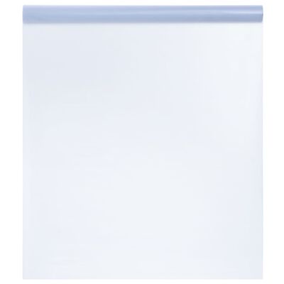 vidaXL Langų plėvelė, skaidri pilka, 45x1000cm, PVC, statinė, matinė