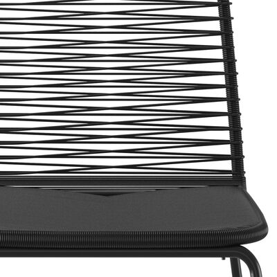 vidaXL Lauko kėdės, 6vnt., juodos spalvos, poliratanas