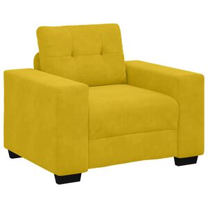 vidaXL Sofa-kėdė, geltona, 100x78x80 cm, aksomas