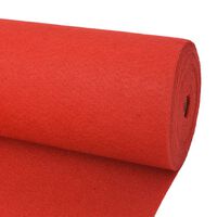 vidaXL Parodų kilimas, vientisas, 1x12 m, raudonas