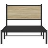 vidaXL Lovos rėmas be čiužinio, sonoma ąžuolo, 100x200cm, metalas