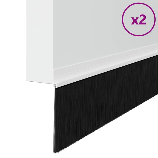 vidaXL Savarankiškai klijuojami durų šepetėlių sandarikliai 2 pcs