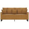 vidaXL Dvivietė sofa, rudos spalvos, 140cm, aksomas