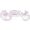 vidaXL Sofos komplektas su pagalvėmis, 4 dalių, pilkas, audinys