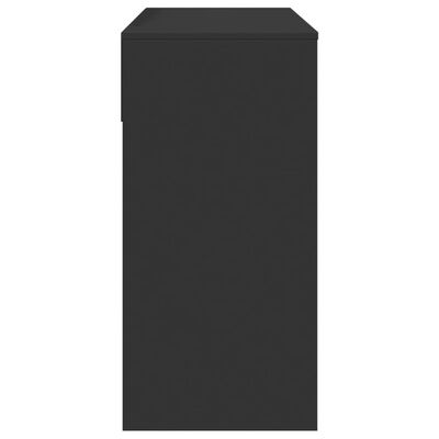 vidaXL Kosmetinis staliukas su veidrodžiu, juodos spalvos, 80x39x80cm