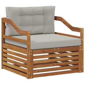 vidaXL Lauko sofos komplektas Kietos akacijos mediena Natūrali