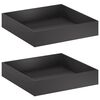 vidaXL Sodo vazonas 2 vnt. Juoda 80 x 80 x 20 cm