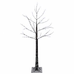 vidaXL Sniegu padengta LED Kalėdų eglutė Ruda 22 x 22 x 120 cm