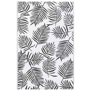 vidaXL Lauko kilimas, ARAKIL baltos ir juodos spalvos, 120x180cm, PP