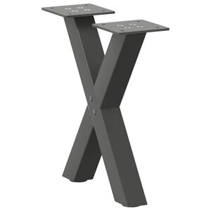 vidaXL Kavos staliuko kojelės, 2 vnt., antracito spalvos, 37x(30-31) cm, plienas