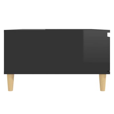 vidaXL Kavos staliukas, juodos spalvos, 90x60x35cm, MDP, blizgus