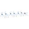vidaXL LED elniai 7 vnt. Sidabro 43 x 18 x 66 cm audinys
