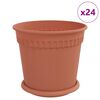 vidaXL Augalų vazonai 24 pcs Raudona plyta &Oslash; 19 x 16 cm Plastmasė