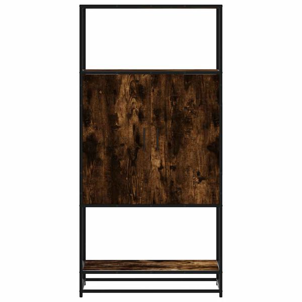 vidaXL Highboard rūkytas ąžuolas 68x35x139 cm Mediena ir metalas
